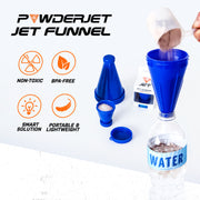 Powder Jet 4 Keychain PowderJets Mini Protein Powder Funnel, To-Go Supplement Container, Workout Powder Device, Portable Bottle Funnel, All White Pack
